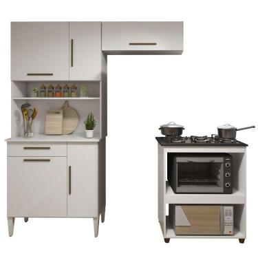 Imagem de Cozinha Completa Barueri 5 Portas 1 Gaveta Kaiki Móveis Branco