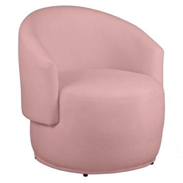 Imagem de Poltrona Decorativa Heitor Sala Escritório E Recepção Suede Rosa Eli Móveis E Decoração