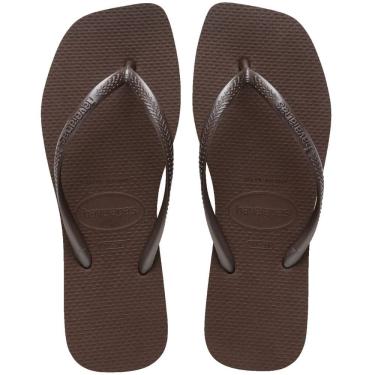 Imagem de Chinelo Dedo Borracha Casual Feminino Bico Quadrado Havaianas Slim Square