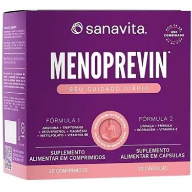 Imagem de Menoprevin Menopausa Sanavita Nutrição para Mulheres com Resveratrol Magnésio Triptofano-Feminino