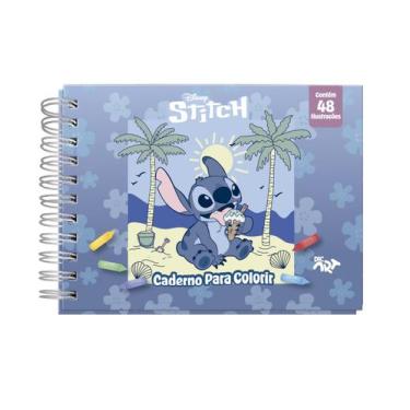 Imagem de Caderno de Desenho Stitch para Colorir e 30 Adesivos - DAC Art
