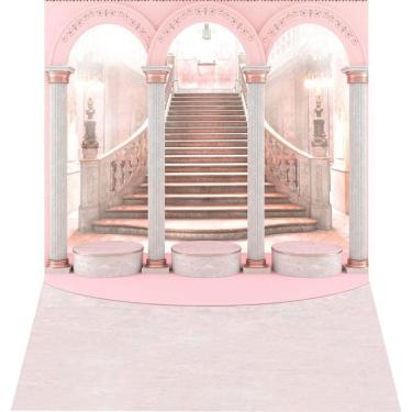 Imagem de Fundo Fotográfico Newborn Tecido Escadas Violino 1,5X2,5