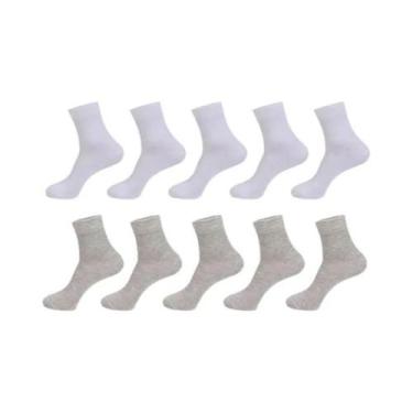 Imagem de Meias Masculinas Respiráveis de Algodão, 5/10 Pares, Casuais, Para Neg