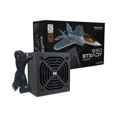 Imagem de Fonte MACH1 Steady, 650W, 80 Plus Bronze, PFC Ativo, Preto - 650Steady