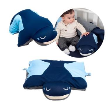 Imagem de Travesseiro Naninha 2 em 1 Baleia Azul Fom Baby_FOMANBA