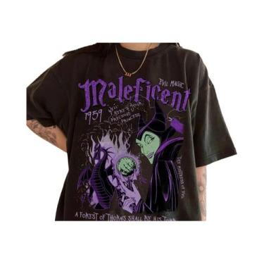 Imagem de Camiseta De Vilões De Halloween Malévola, Moletom Retrô Confortável Da