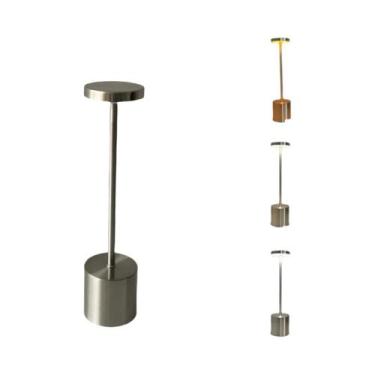 Imagem de Luminária De Mesa LED Recarregável Com 3 Cores, Interruptor Touch, Sem