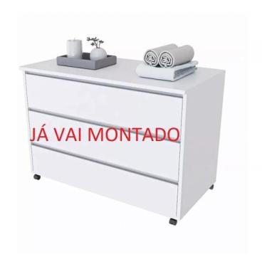 Imagem de Gaveteiro Armário Cômoda 3 Gavetas - Ecoplanejados