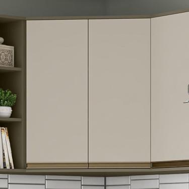 Imagem de Armário Aéreo de Cozinha Canto Oblíquo 2 Portas Connect Henn