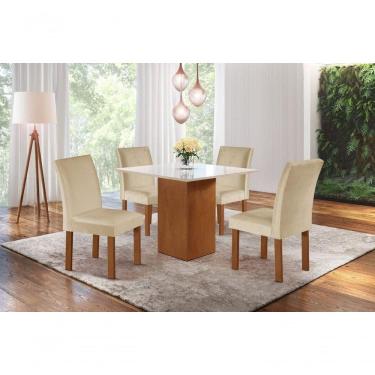 Imagem de Sala De Jantar 4 Cad Vidro 0,9x0,9m - Chicago - Sky Móveis