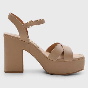Imagem de Sandália Feminina Vizzano Salto Alto Grosso Plataforma