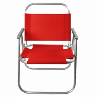 Imagem de Cadeira de Praia Hiper Resistente Plus Size Suporta até 160kg de Alumí