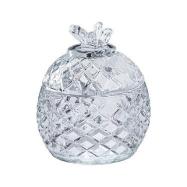 Imagem de Bomboniere Vidro Tampa 240ml Potiche Porta Doce Transparente Baleiro E