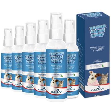 Imagem de Kit 6 Power Clean Spray Cães Gatos Anti Tártaro