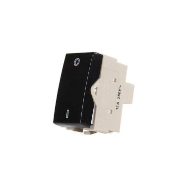 Imagem de Módulo Interruptor Bipolar Simples Margirius Sleek 10A Preto Ebony