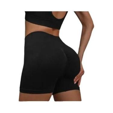 Imagem de Shorts de Yoga Cintura Alta para Mulheres - Levantamento de Bunda e Co