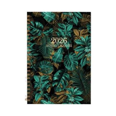 Imagem de Caderno Espiral 2026 Com Calendário Floral E Papel Para Anotações Para