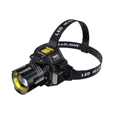 Imagem de Lanterna De Cabeça LED Recarregável Com Sensor COB, Zoom E À Prova d'Á