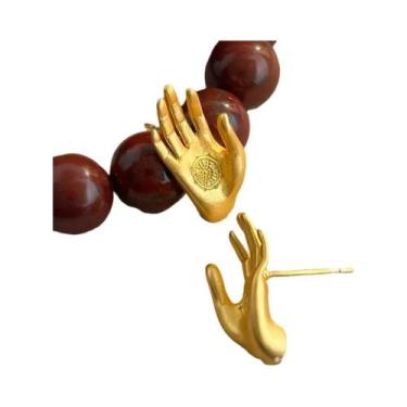 Imagem de Brincos De Moda Unissex Em Forma De Mão De Buda, Acessórios De Joalher