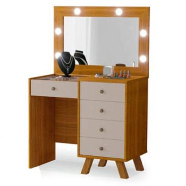 Imagem de Penteadeira Camarim Luna com Banqueta Freijó Mani – Luapa Móveis