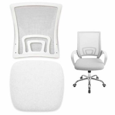 Imagem de Conjunto Assento Encosto de Cadeira Escritorio Confortavel Peça Reparo Trabalho Estudo Home Office Casa Leitura