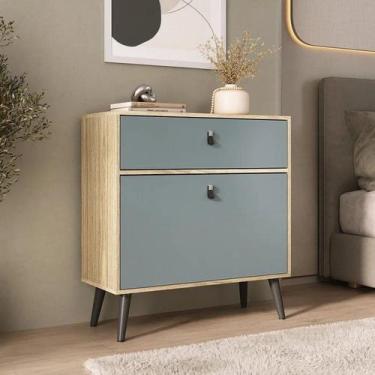 Imagem de Cômoda com Sapateira e Gaveta Amêndoa/Acqua - Regale, Amêndoa / Acqua