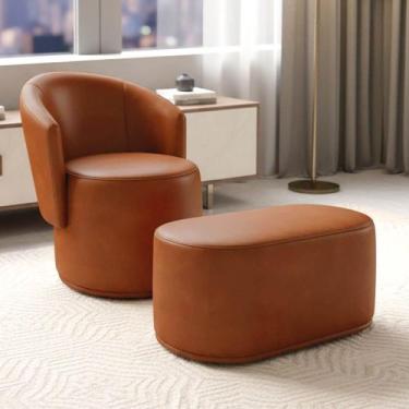 Imagem de Poltrona e Puff Orgânico Malu Max Sintético PU M11 - D Rossi - DRossi,