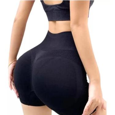 Imagem de Short Feminino Academia Cintura Alta Sem Costura Fitness - Body Fitnes