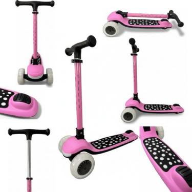 Imagem de Patinete Joy Infantil LED Brilhante Suporta 80kg com Musical via Bluet