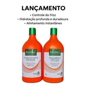 Imagem de Kit Shampoo + Condicionador Koreea 1 Litro Hidratante Purificador - Ka