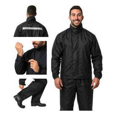 Imagem de Conjunto Capa De Chuva Motoqueiro De Nylon Impermeável - Brascamp, G
