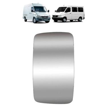 Imagem de Refil lente espelho retrovisor sprinter 1997 a 2012 convexo lado direi