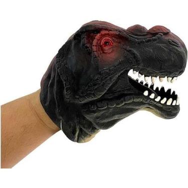 Imagem de Fantoche de Mão Luva Dinossauro  Cabeça Dino  Brinquedo Educativo Infa