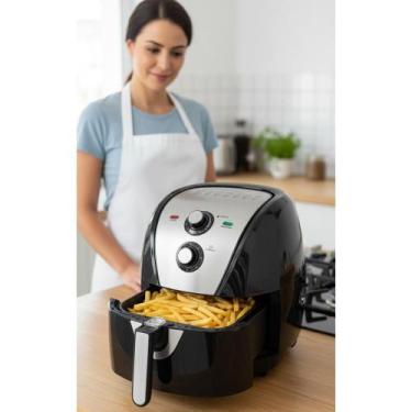 Imagem de Fritadeira Air Fryer 6L 1900W - Cesto Quadrado, Saudável - Congratulat