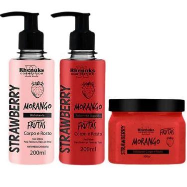 Imagem de Kit Sabonete + Esfoliante + Hidratante Rhenuks Rotina Corpo e Rosto Pe