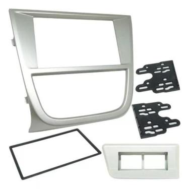 Imagem de Moldura 2 Din Vw Gol G5/saveiro/voyage Prata - Fiamon