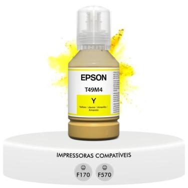 Imagem de Refil Garrafa de Tinta Epson T49m T49M420 Original Amarela Sublimática