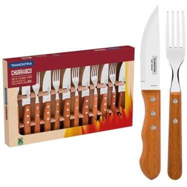 Imagem de Jogo Para Churrasco Tramontina Dynamic Com Lamina Em Aço Inox E E Cabo