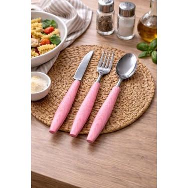 Imagem de Conjunto Talheres 12 Peças De Inox /Rosa - FRATELLI