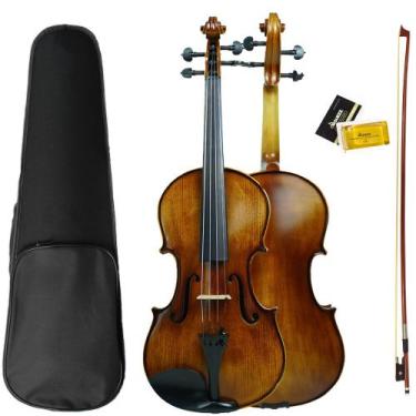 Imagem de Violino Orquezz Strad 4,4 Intermediário Madeira Maciça Ajustado com Ar