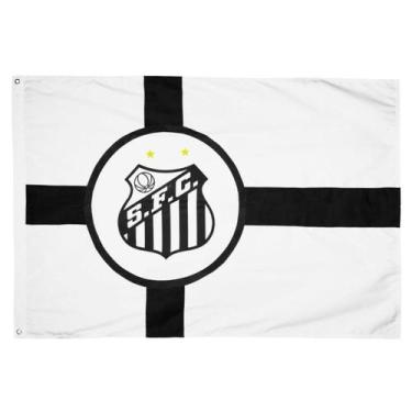 Imagem de Bandeira Oficial do Santos 161 x 113 cm - 2 1/2 pano - JC Flamulas