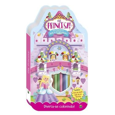 Imagem de Livro Princesas Meu Superkit De Colorir C/ 16 Desenhos 12 Lápis E Aces
