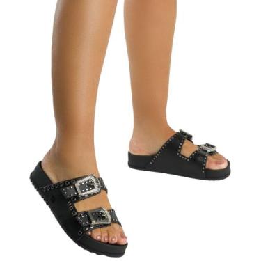 Imagem de Tamanco Zaxy Tratorado Papete Feminino Confortavel Estilo, Preto, 37