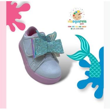 Imagem de Tenis Infantil Star Sereia Com Brilho Glitter Menina - Encanto de Cria