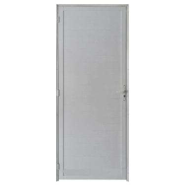 Imagem de Porta Lambril de Alumínio 14924E de Abrir Esquerda 210x70cm para Cozinha Lavanderia Entrada Branca Hale Esquadrias
