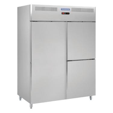 Imagem de Congelador Profissional Freezer Tramontina 1 Porta Inteirica e 1 Bipartida Aco Inox Aisi 304 1340L 220V
