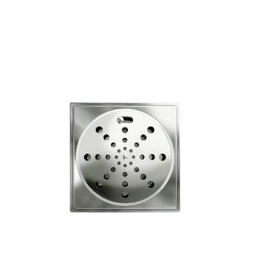 Imagem de Grelha Inox Quadrada 150mm com Caixilho para Escoamento Eficiente em Banheiros e Cozinhas Padova
