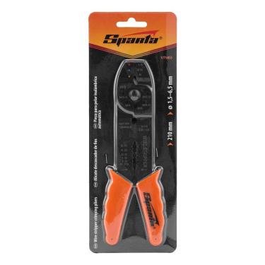 Imagem de Alicate Desencapador de Fios 1775055 210mm para Remover Isolamento 1,5-6,5mm Laranja Sparta Ferramentas