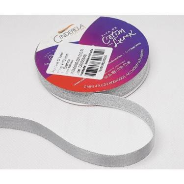 Imagem de Rolo Fita De Cetim Lurex Brilho Glitter 10 Metros N2 10mm Laços Decora