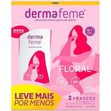 Imagem de Sabonete Dermafeme Líquido íntimo Com 2 Unidades de 200ml Cada, Rosa